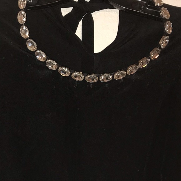Couture Dolce & Gabbana Blk Rhinestone Neck Blouse - Picture 3 of 8